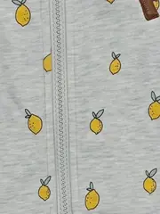 Vorschaubild 4 von Sweatjacke Damen Grau Tiermotiv Kapuze Reißverschluss Gr. S