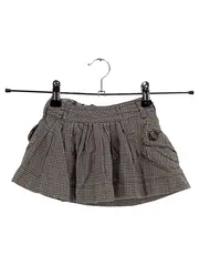 Vorschaubild 1 von Kids Faltenrock Kinder Gr. 98 Braun Kariert Vintage Herbst Winter