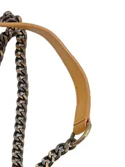 Vorschaubild 4 von Woman Damen Umhängetasche Wildleder Optik Beige Kettenschulterriemen