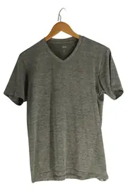 Vorschaubild 1 von Herren T-Shirt Grau Gr. 46/S V-Ausschnitt Basic Casual Polyester