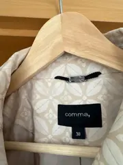 Vorschaubild 4 von , Damen Übergangsmantel Gr. 38 Beige Modern Grafisches Muster