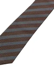 Vorschaubild 2 von Herren Krawatte Seide Braun Gestreift Business 152cm