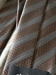 Vorschaubild 3 von Herren Krawatte Seide Braun Gestreift Business 152cm