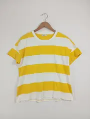 Vorschaubild 1 von EDC Damen T-Shirt gestreift Mehrfarbig Gr. 40/L Kurzarm Casual