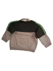 Vorschaubild 4 von Baby Pullover Gr. 80 Sweatshirt Grau Grün Sportlich 3 Streifen