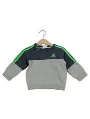 Vorschaubild 1 von Baby Pullover Gr. 80 Sweatshirt Grau Grün Sportlich 3 Streifen