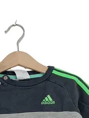 Vorschaubild 2 von Baby Pullover Gr. 80 Sweatshirt Grau Grün Sportlich 3 Streifen