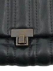 Vorschaubild 4 von Damen Umhängetasche Leder Gesteppt Schwarz Klein Alltag Party
