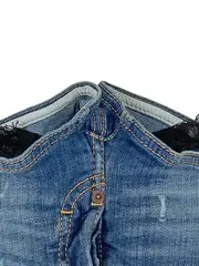 Vorschaubild 4 von Kinder Jeans Shorts Blau Gr. 104 (4 Jahre) Distressed Spitze