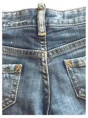 Vorschaubild 2 von Kinder Jeans Shorts Blau Gr. 104 (4 Jahre) Distressed Spitze