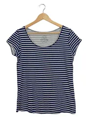 Vorschaubild 1 von Damen T-Shirt Gr. 40 L Blau Gestreift Maritim Kurzarm