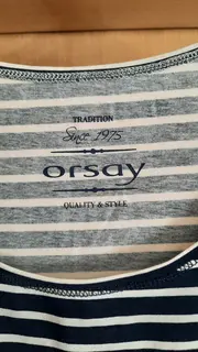 Vorschaubild 3 von Damen T-Shirt Gr. 40 L Blau Gestreift Maritim Kurzarm