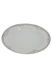 Vorschaubild 1 von Platzteller Oval Weiß Klassisch Florales Muster 22 cm
