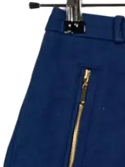 Vorschaubild 2 von Damen Bleistiftrock Gr. 32 Blau Business Reißverschluss-Details