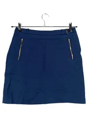 Vorschaubild 1 von Damen Bleistiftrock Gr. 32 Blau Business Reißverschluss-Details