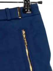 Vorschaubild 3 von Damen Bleistiftrock Gr. 32 Blau Business Reißverschluss-Details