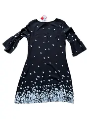 Vorschaubild 2 von Freizeitkleid Damen Gr. 38 Schwarz Blumenmuster Feminin