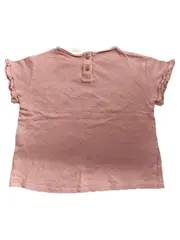 Vorschaubild 5 von Mädchen T-Shirt Gr. 92 Rosa Rüschen Strukturmuster Kurzarm