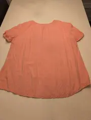 Vorschaubild 2 von Damen Bluse Kurzarm Rosa Gr. 44 XXL Casual Viskose