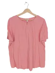 Vorschaubild 1 von Damen Bluse Kurzarm Rosa Gr. 44 XXL Casual Viskose