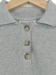 Vorschaubild 3 von Damen Poloshirt Grau Casual Gr. 34/XS Langarm