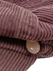 Vorschaubild 2 von Cord-Schirmmütze Damen Lila Baumwolle Newsboy Cap Mütze