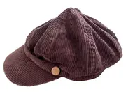 Vorschaubild 5 von Cord-Schirmmütze Damen Lila Baumwolle Newsboy Cap Mütze