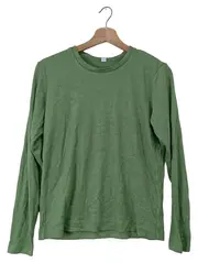 Vorschaubild 1 von Damen Langarmshirt Basic Grün Gr. 36/S Polyacryl Viskose