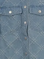 Vorschaubild 7 von Jeanskleid Damen Gr. 34/XS Blau Casual mit grafischem Muster