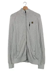 Vorschaubild 1 von Strickjacke Herren 48/M Grau Casual Baumwolle Reißverschluss