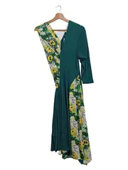 Vorschaubild 1 von Damen Freizeitkleid 34/XS Grün Floral Viskose Elegant
