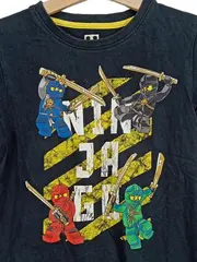 Vorschaubild 3 von Ninjago T-Shirt Kinder Jungen Gr. 116 Schwarz Baumwolle Ninja Print