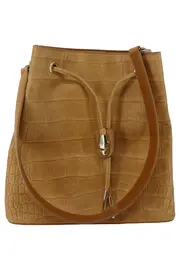 Vorschaubild 1 von CLASS ROBERTO CAVALLI Damen Beuteltasche Braun Leder Kroko-Optik Elegant