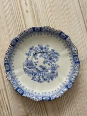 Vorschaubild 4 von Unterteller Porzellan Klassisch Blau Weiß Blumenmuster 15cm