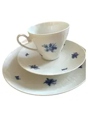 Vorschaubild 1 von Kaffeetasse Untertasse Porzellan Weiß Blumen Klassisch Studio-Linie