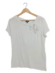 Vorschaubild 1 von Damen T-Shirt Weiß Gr. 38/M mit Rüschen und Schleife