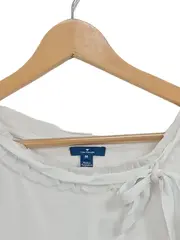 Vorschaubild 7 von Damen T-Shirt Weiß Gr. 38/M mit Rüschen und Schleife