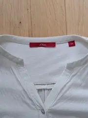 Vorschaubild 3 von Damen Hemdbluse Langarm Gr. 34 Weiß Casual Viskose