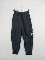 Vorschaubild 6 von Kinder Cargohose Sportlich Schwarz Gr. 128 Polyester Logo Print