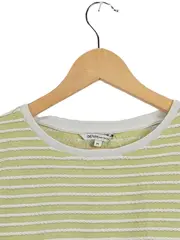 Vorschaubild 2 von Damen Pullover Gr. 38/M Grün Gestreift 3/4-Arm Casual