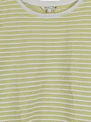 Vorschaubild 3 von Damen Pullover Gr. 38/M Grün Gestreift 3/4-Arm Casual