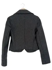 Vorschaubild 2 von Damen Blazer Gr. 34/XS Grau Wolle Klassisch Elegant Kurzjacke