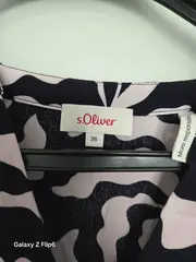 Vorschaubild 3 von Damen Bluse Gr. 36 Blau Florales Muster Viskose 3/4-Arm
