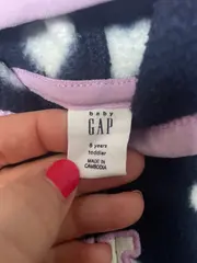 Vorschaubild 5 von Kinder Fleecejacke Kapuze Blau Logo Print Gr. 110 Casual Langarm