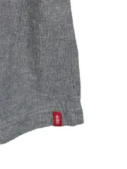 Vorschaubild 4 von EDC Freizeitkleid Damen Grau Gestreift Midikleid Gr. 40/L Baumwolle