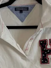 Vorschaubild 3 von Damen Poloshirt Weiß Gr. 2XL mit H Applikation Preppy