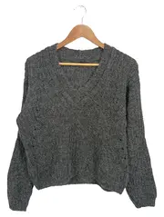 Vorschaubild 1 von Damen Pullover Grau Gr. 36/S Casual Strick