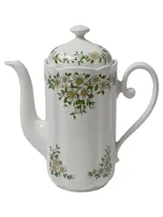 Vorschaubild 1 von Teekanne Gloria Weiß Blumenmuster Elegant Klassisch Porzellan