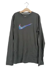 Vorschaubild 1 von Kinder Langarmshirt Gr. 152 Oliv Logo Sport Baumwolle