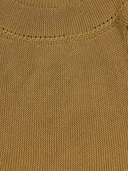 Vorschaubild 2 von Kinder Pullover Strickmuster Lochmuster Gelb Gr. 104 Baumwolle